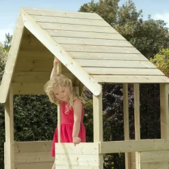 Cabane enfant sur pilotis avec bac à sable Lookout (Avec glissière)