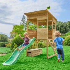 Cabane sur pilotis enfant coffre à jouets intégré Tower