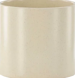 Cache pot en grès Sane 18x17cm (Beige)