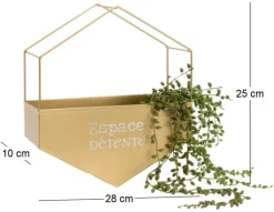 Cache-pot en métal hexagonal (Espace détente)