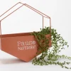 Cache-pot en métal hexagonal (Pause nature)