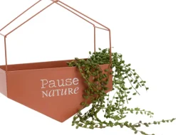 Cache-pot en métal hexagonal (Pause nature)