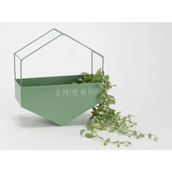 Cache-pot en métal hexagonal (Se mettre au vert)