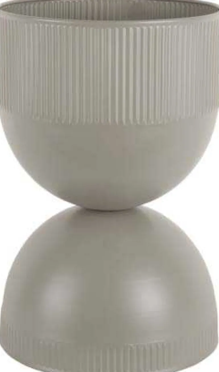 Cache pot en métal réversible Tonar (Gris - M)