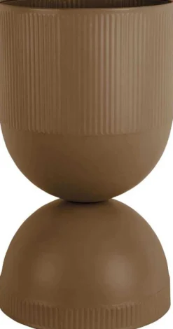 Cache pot en métal réversible Tonar (Marron - L)