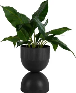 Cache pot en métal réversible Tonar (Noir - M)
