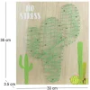 Cactus lumineux sur chassis en bois no stress 35 cm