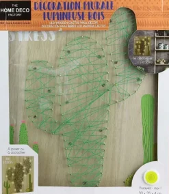 Cactus lumineux sur chassis en bois no stress 35 cm