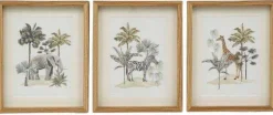 Cadre décorarif Safari 20 x 25 cm (Lot de 3)