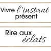 Cadre décoratif slogan 20 x 60 cm (Lot de 2)