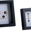 Cadre photo carré en bois noir (Lot de 2)