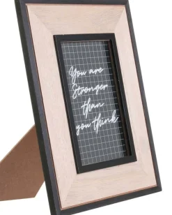 Cadre photo en bois Happy working (Lot de 2)
