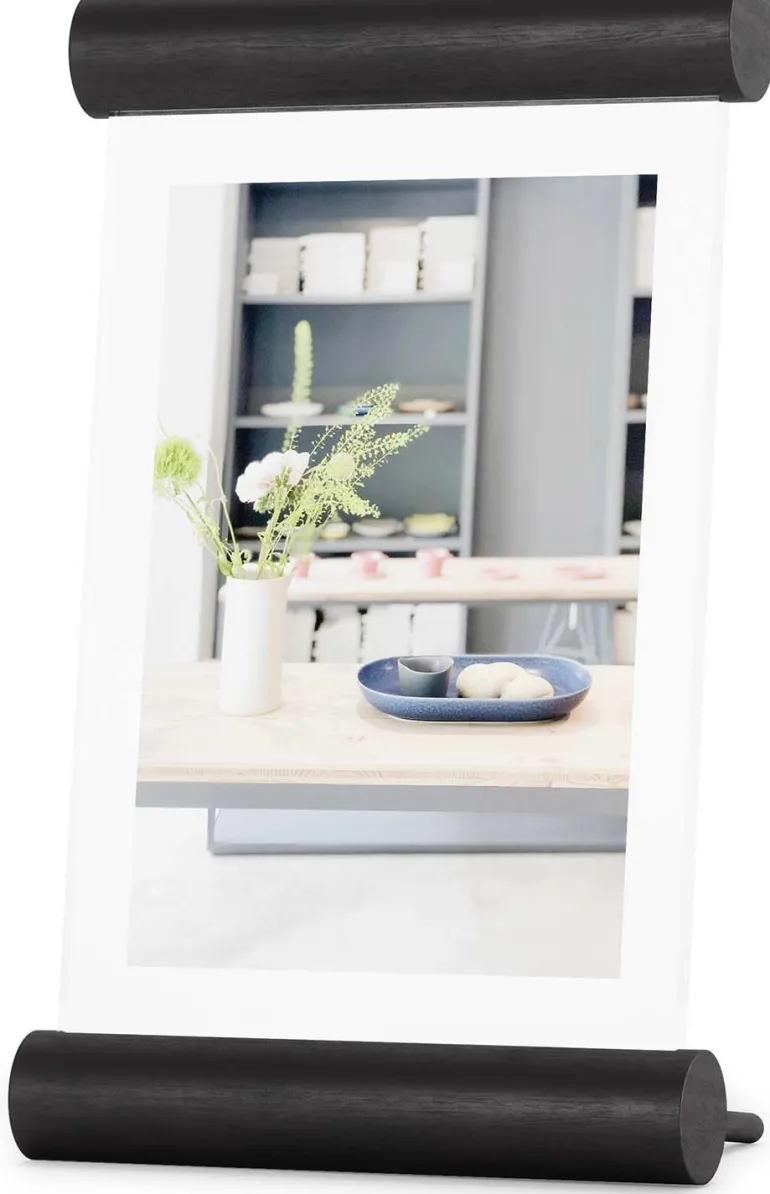 Cadre photo en bois 10 x 15 cm Scroll (Noir)