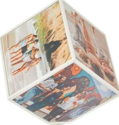 Cadre photo rotatif 6 faces Kube (10 x 10 cm)