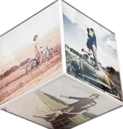 Cadre photo rotatif 6 faces Kube (15 x 15 cm)