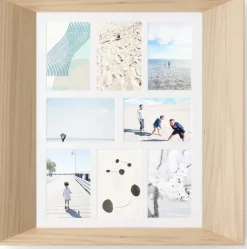 Cadre photos mural 8 photos 10 x 15 cm Lookout (Bois naturel)