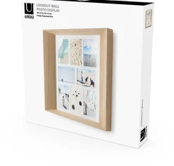 Cadre photos mural 8 photos 10 x 15 cm Lookout (Bois naturel)