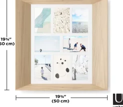 Cadre photos mural 8 photos 10 x 15 cm Lookout (Bois naturel)