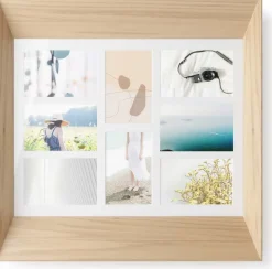 Cadre photos mural 8 photos 10 x 15 cm Lookout (Bois naturel)