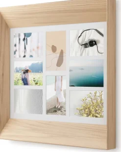 Cadre photos mural 8 photos 10 x 15 cm Lookout (Bois naturel)