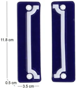 Cadre pour numéro de maison en fer émaillé (Lot de 2)