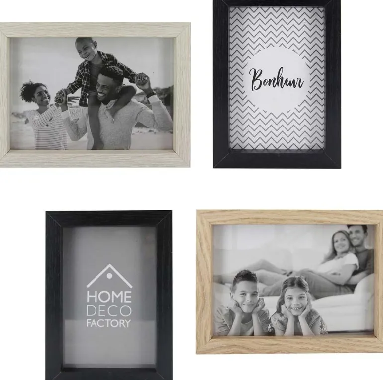 Cadres photos en bois (Lot de 4)