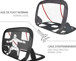 Cage de foot pliable 2 en 1 Newbie 120 x 90 cm