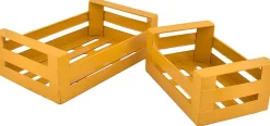 Cagette en métal coloré (Lot de 2) (Moutarde)