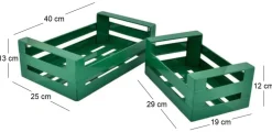 Cagette en métal coloré (Lot de 2) (Vert tamegroute)