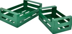 Cagette en métal coloré (Lot de 2) (Vert tamegroute)