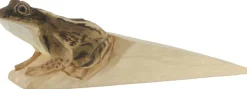 Cale-porte en bois sculpté à la main Animal (Grenouille des champs)