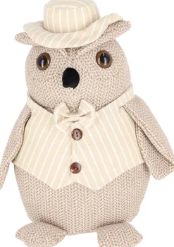 Cale-porte en tissu animal habillé (Chouette)