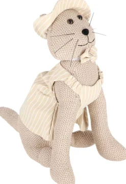 Cale-porte en tissu animal habillé (Chat)