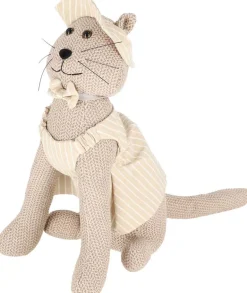 Cale-porte en tissu animal habillé (Chat)