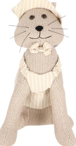 Cale-porte en tissu animal habillé (Chat)