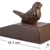 Cale porte Petit oiseau en Fonte