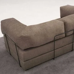 Canapé chauffeuse 3 places en chenille Comfort (Gris)