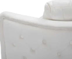 Canapé en tissu Bucarest 127 x 74 x 71 cm (Crème)