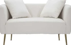 Canapé en tissu Bucarest 127 x 74 x 71 cm (Crème)