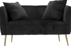 Canapé en tissu Bucarest 127 x 74 x 71 cm (Noir)