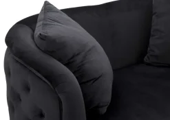 Canapé en tissu Bucarest 127 x 74 x 71 cm (Noir)