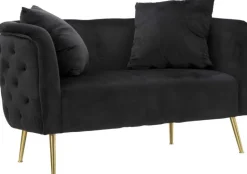 Canapé en tissu Bucarest 127 x 74 x 71 cm (Noir)