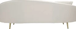 Canapé en tissu 3 places Oslo 185 x 84 x 68 cm (Crème et doré)