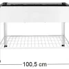 Carré potager en métal blanc (100.5 x 40.5 x 80.5 cm)