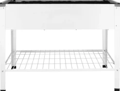 Carré potager en métal blanc (100.5 x 40.5 x 80.5 cm)