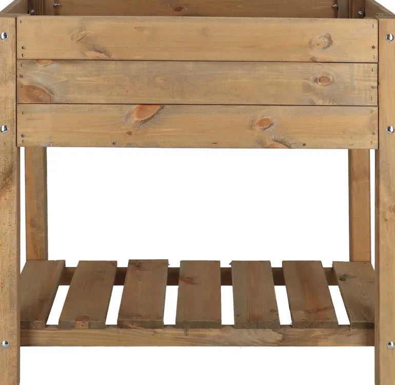 Carré potager en pin teinté sur pieds (Largeur 40 cm)