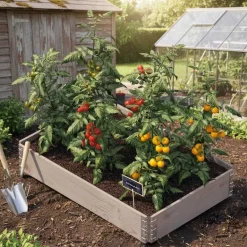 Carré potager Gardenbox 120 x 80 cm (Gris)