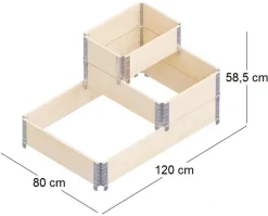 Carré potager 3 niveaux Stepped Bed 120 x 80 x 58.5 cm