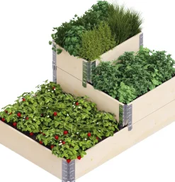 Carré potager 3 niveaux Stepped Bed 120 x 80 x 58.5 cm