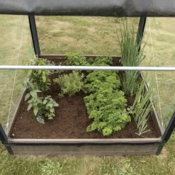 Carré potager premium en mélèze avec serre Siberian